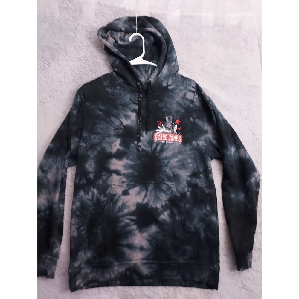 Halloween Horror Nights Hoodie Mens Medium Universal Studios Scare Zones Tie Dye - Picture 4 of 9
